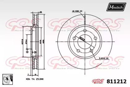 Тормозной диск MAXTECH 811212.0080