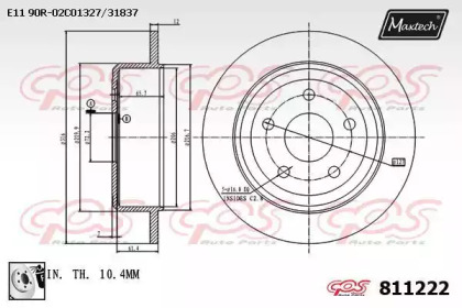 Тормозной диск MAXTECH 811222.0080