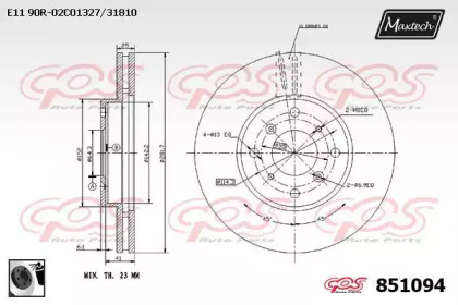 Тормозной диск MAXTECH 851094.0060