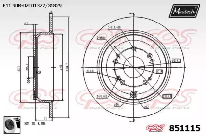 Тормозной диск MAXTECH 851115.0060