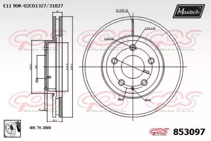 Тормозной диск MAXTECH 853097.0080