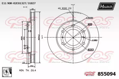 Тормозной диск MAXTECH 855094.0080