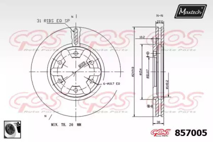 Тормозной диск MAXTECH 857005.0060