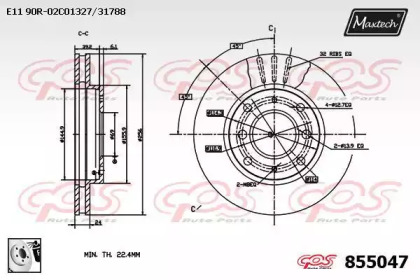 Тормозной диск MAXTECH 855047.0080