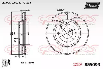 Тормозной диск MAXTECH 855093.0080