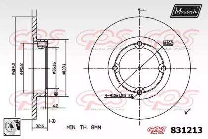 Тормозной диск MAXTECH 831213.0080