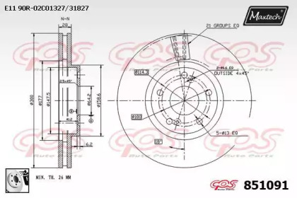 Тормозной диск MAXTECH 851091.0080