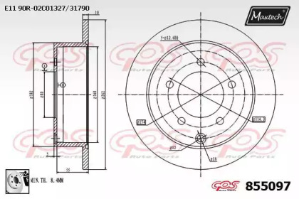 Тормозной диск MAXTECH 855097.0080