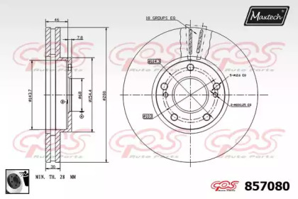 Тормозной диск MAXTECH 857080.0060