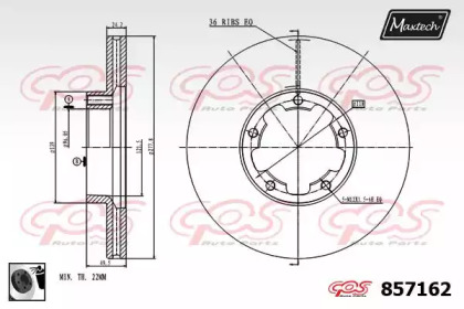 Тормозной диск MAXTECH 857162.0060