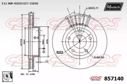 Тормозной диск MAXTECH 857140.0080