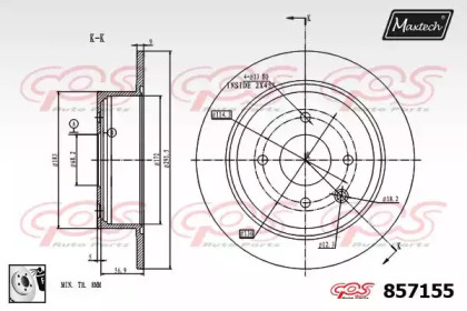 Тормозной диск MAXTECH 857155.0080