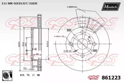 Тормозной диск MAXTECH 861223.0060