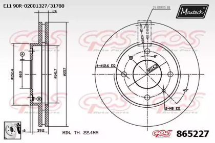 Тормозной диск MAXTECH 865227.0080