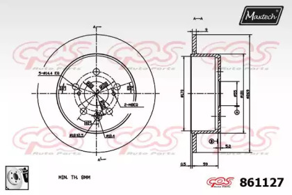 Тормозной диск MAXTECH 861127.0080