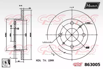 Тормозной диск MAXTECH 863005.0080