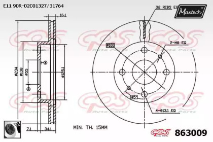 Тормозной диск MAXTECH 863009.0060