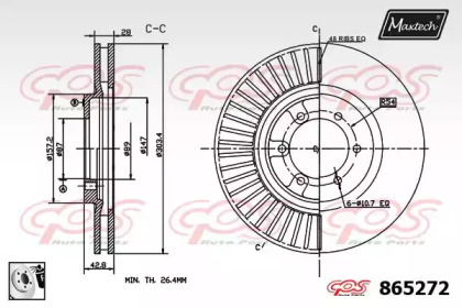 Тормозной диск MAXTECH 865272.0080