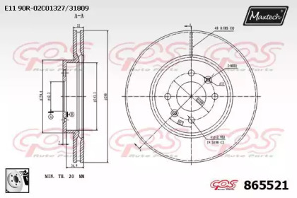 Тормозной диск MAXTECH 865521.0080