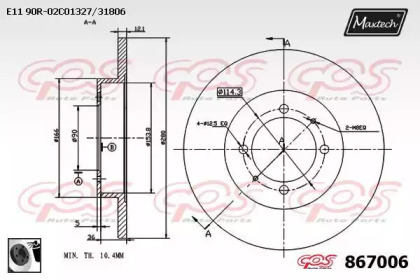 Тормозной диск MAXTECH 867006.0060