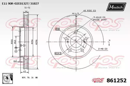 Тормозной диск MAXTECH 861252.0080