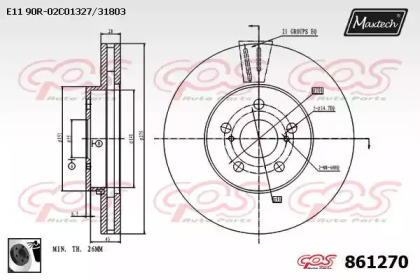 Тормозной диск MAXTECH 861270.0060