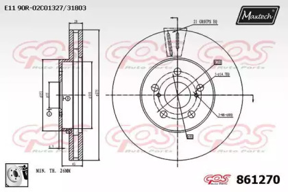 Тормозной диск MAXTECH 861270.0080