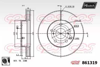 Тормозной диск MAXTECH 861319.0060