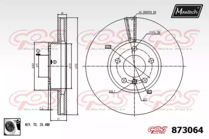 Тормозной диск MAXTECH 873064.0060