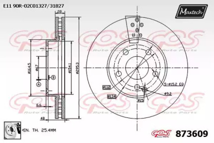 Тормозной диск MAXTECH 873609.0080