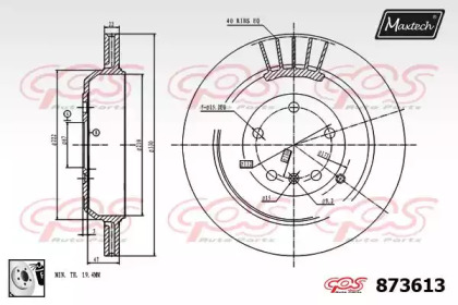 Тормозной диск MAXTECH 873613.0080