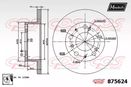 Тормозной диск MAXTECH 875624.0080