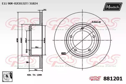 Тормозной диск MAXTECH 881201.0080