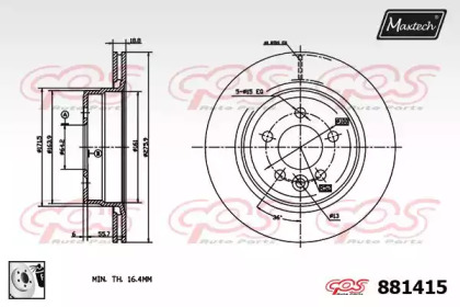 Тормозной диск MAXTECH 881415.0080