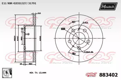 Тормозной диск MAXTECH 883402.0080