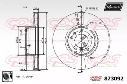 Тормозной диск MAXTECH 873092.0060