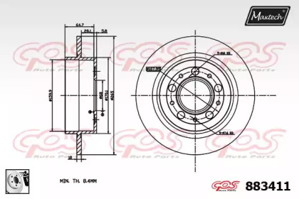 Тормозной диск MAXTECH 883411.0080