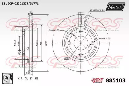 Тормозной диск MAXTECH 885103.0080