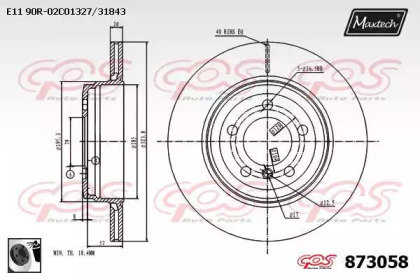 Тормозной диск MAXTECH 873058.0060