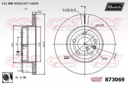 Тормозной диск MAXTECH 873069.0060