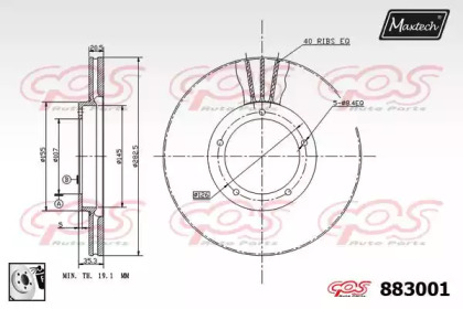 Тормозной диск MAXTECH 883001.0080