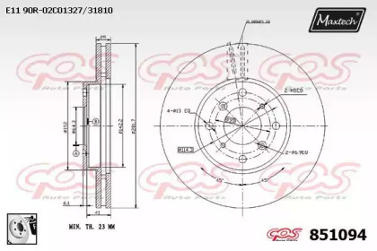 Тормозной диск MAXTECH 851094.0080