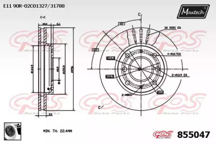 Тормозной диск MAXTECH 855047.0060