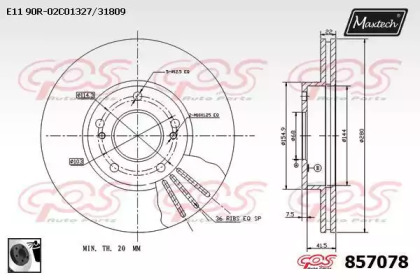 Тормозной диск MAXTECH 857078.0060