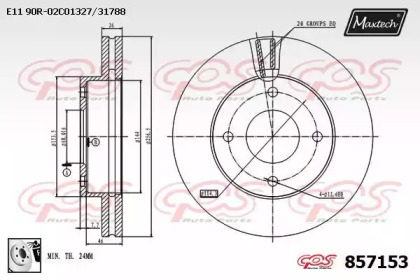 Тормозной диск MAXTECH 857153.0080