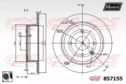 Тормозной диск MAXTECH 857155.0060