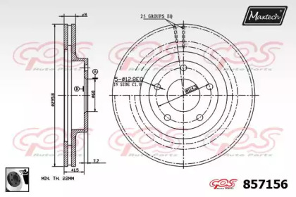 Тормозной диск MAXTECH 857156.0060