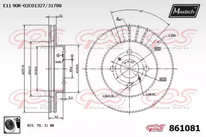 Тормозной диск MAXTECH 861081.0060