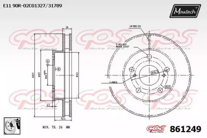 Тормозной диск MAXTECH 861249.0080