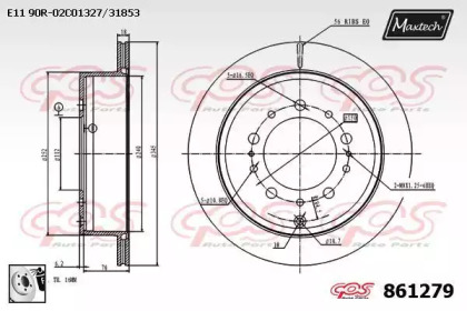 Тормозной диск MAXTECH 861279.0080